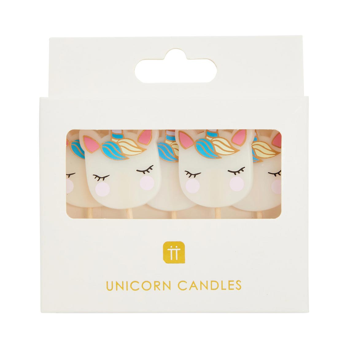 We Heart Unicorns Shaped Birthday Cake Candles 5 Pk