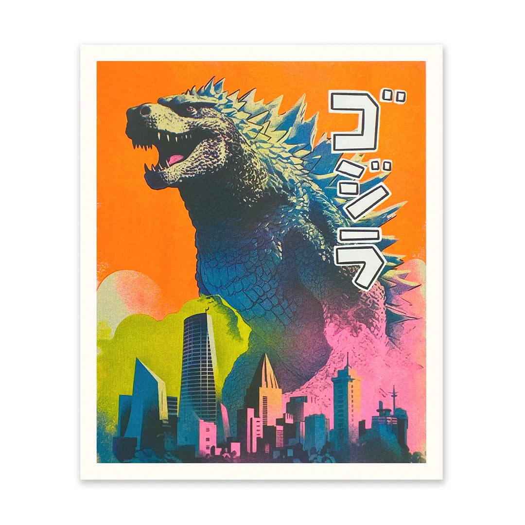 Godzilla Riso Print | Penny Black