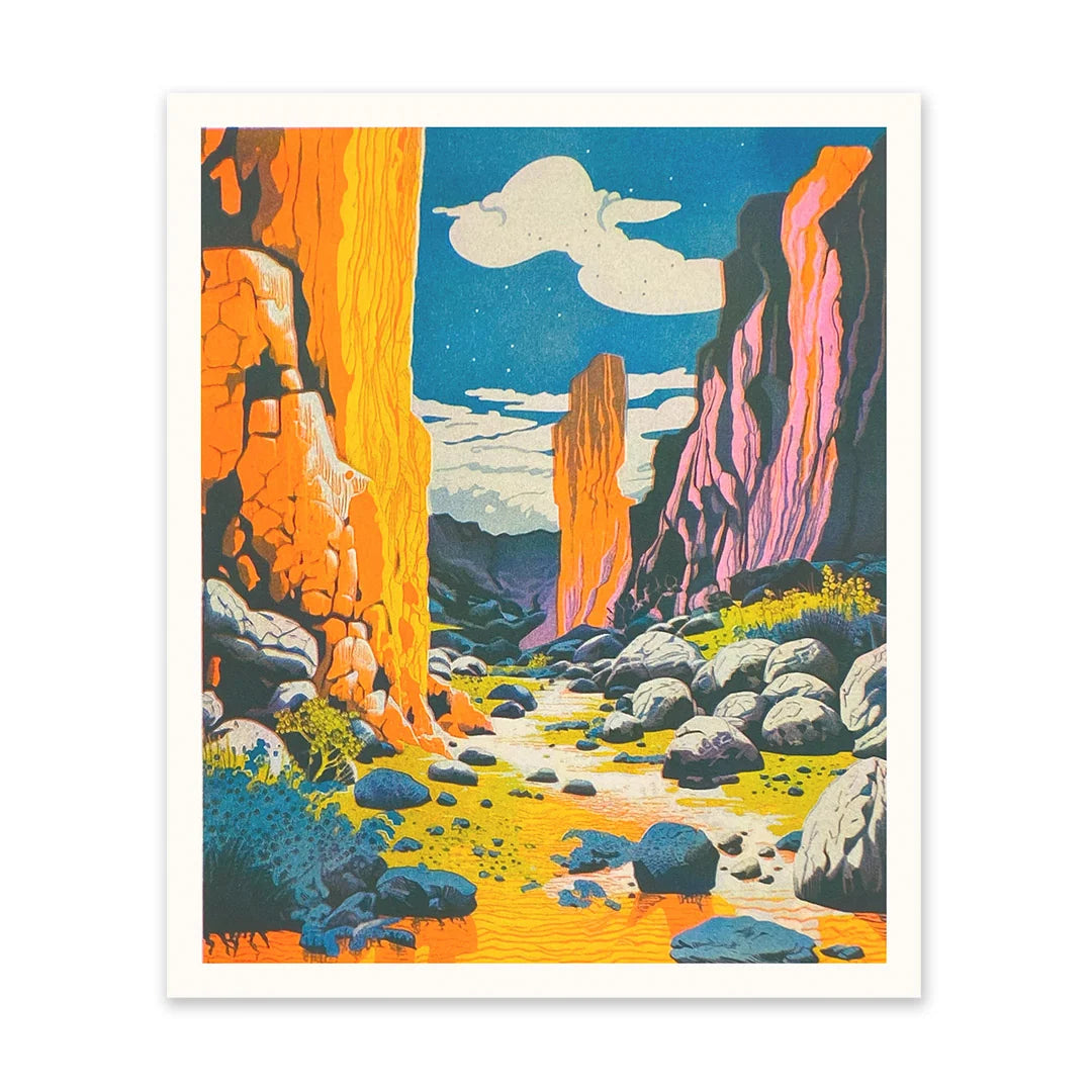 Neon Grand Canyon Riso Print | Penny Black