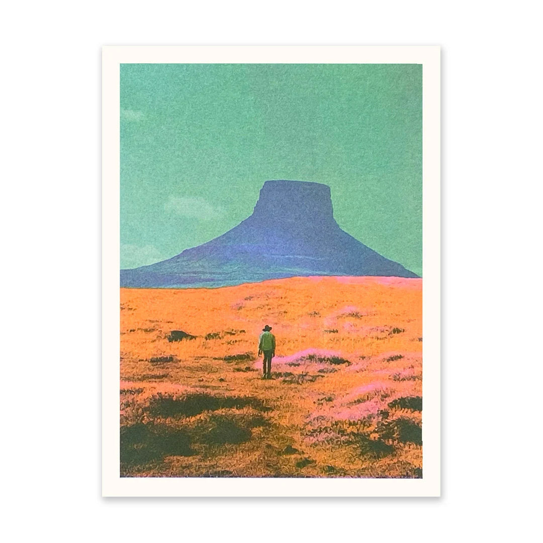 Lone Cowboy Riso Print | Penny Black