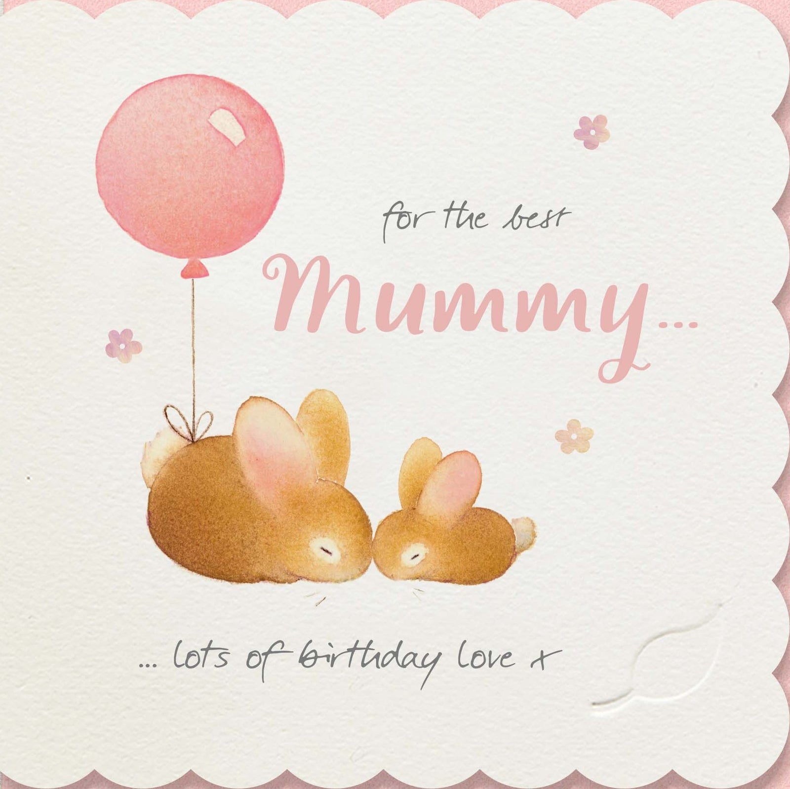 Mummy Rabbits With Balloon Birthday Card from Penny Black
