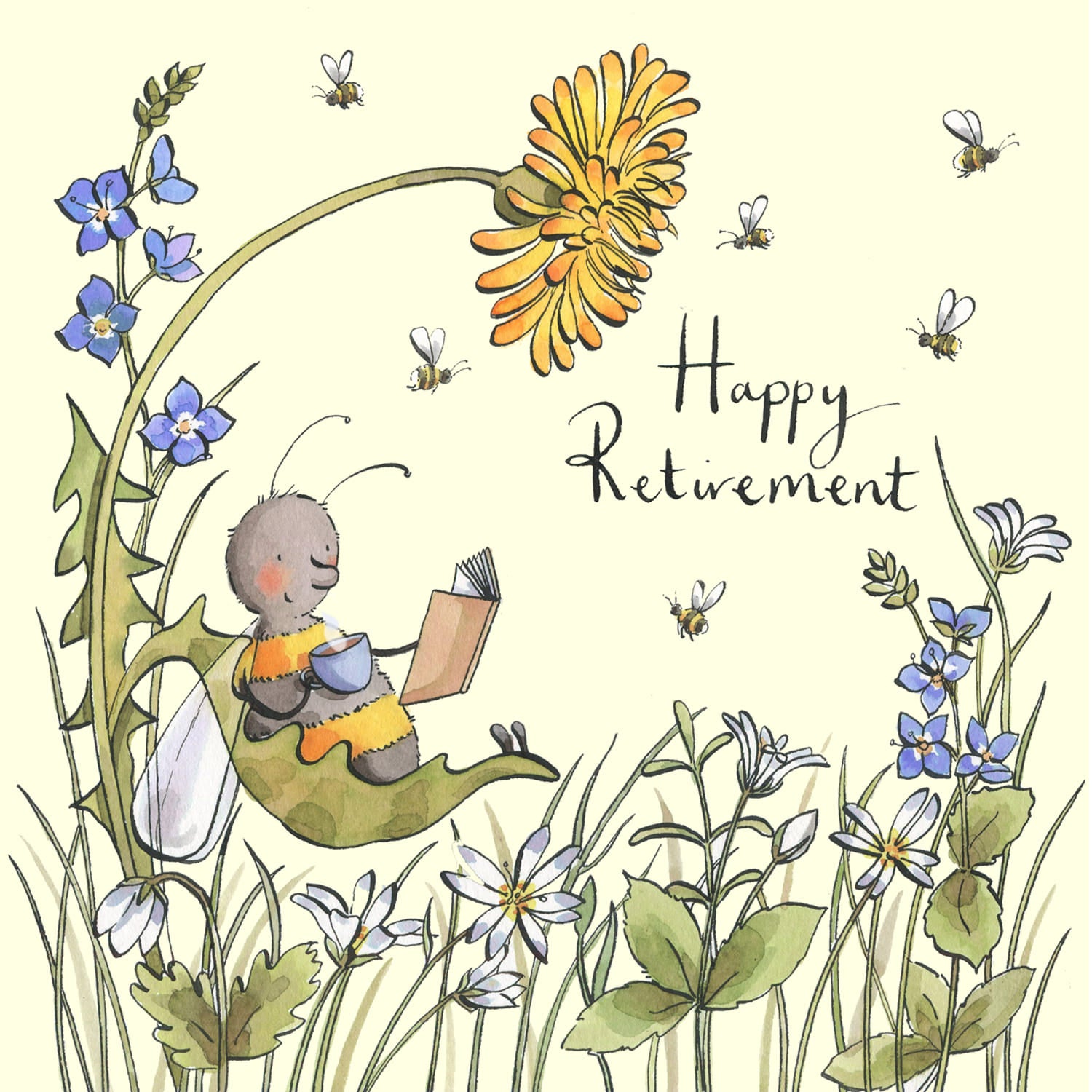 Dandelion Bee Retirement Card from Penny Black
