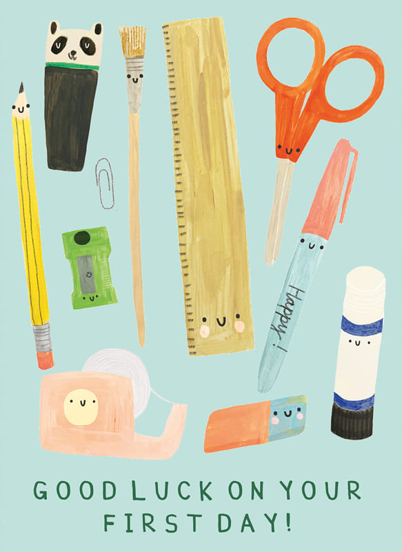 Stationery Essentials Good Luck On Your First Day Card By Penny Black