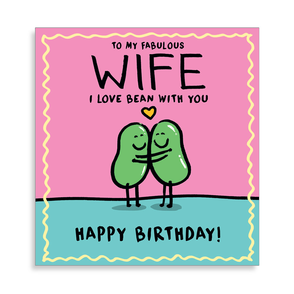 Love Bean With You Wife Happy Birthday Card from Penny Black