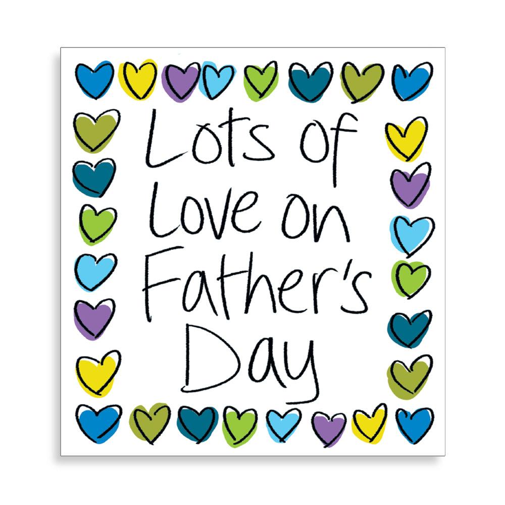 Colourful Hearts Lucilla Lavender Father's Day Card By Penny Black