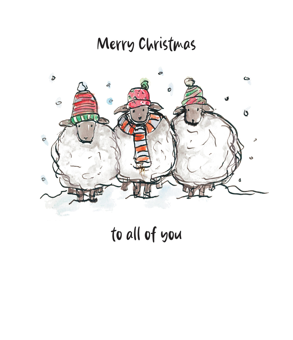 Woolly Sheep Merry Christmas To All Of You Card By Penny Black
