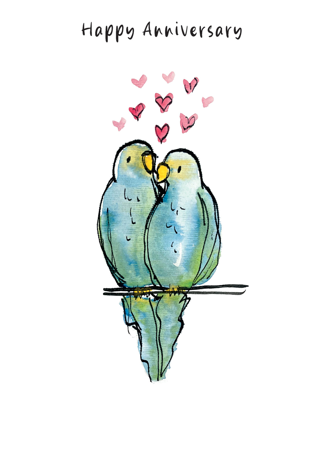 Love Birds On Perch Anniversary Card from Penny Black