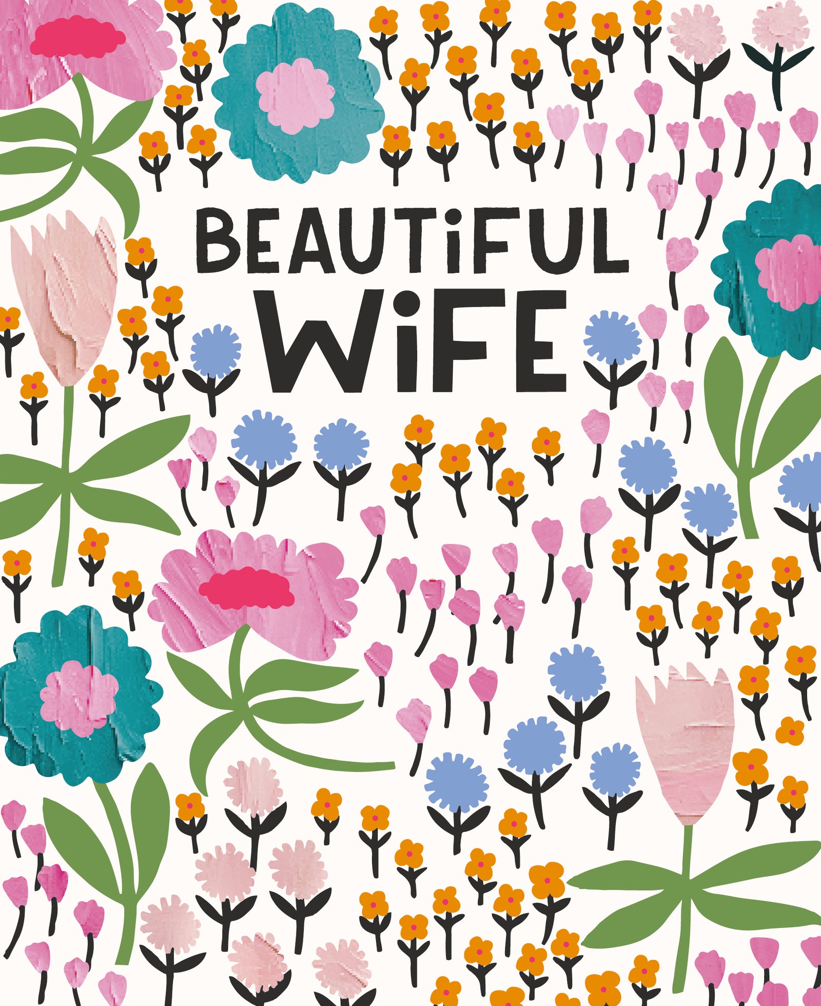 Myriad Of Ditsy Flowers Wife Birthday Card from Penny Black