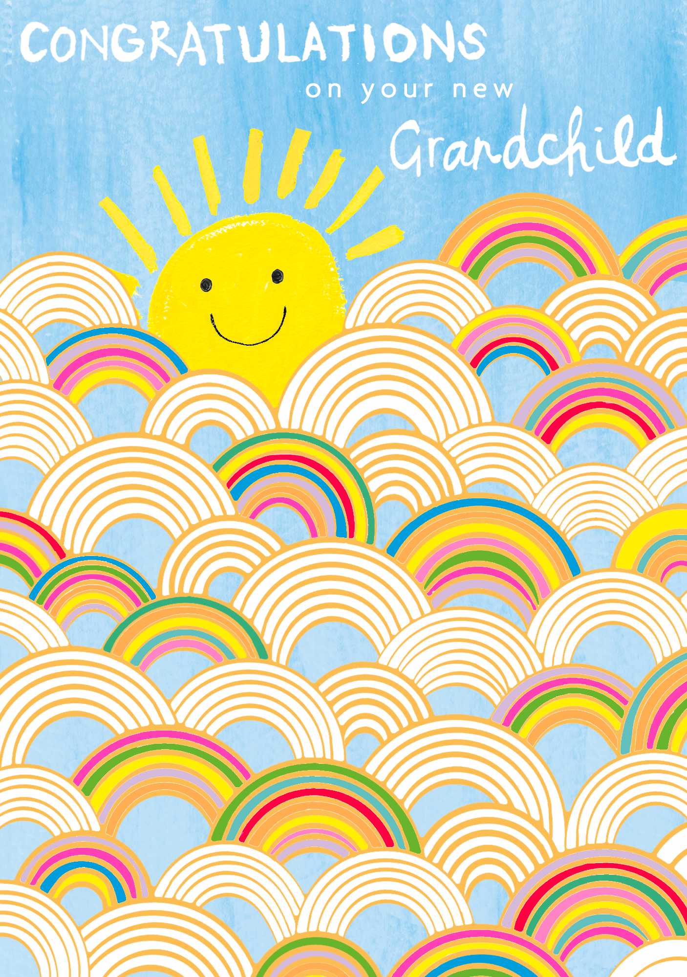 Congratulations On Your New Grandchild Rainbows Card from Penny Black