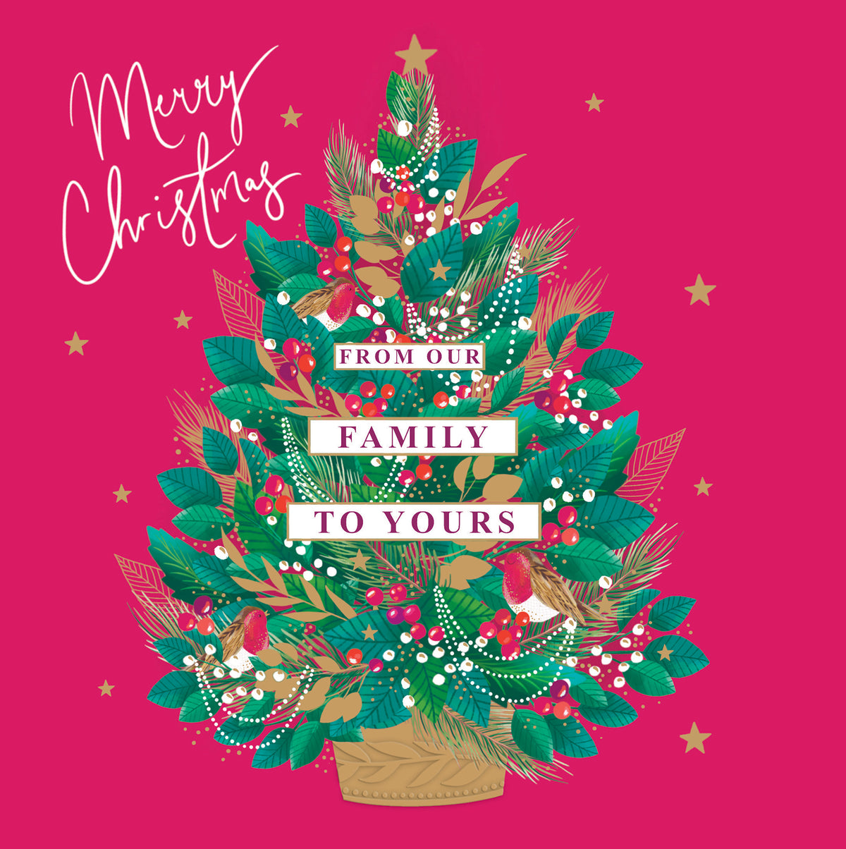 From Our Family To Yours Christmas Tree Card by penny black