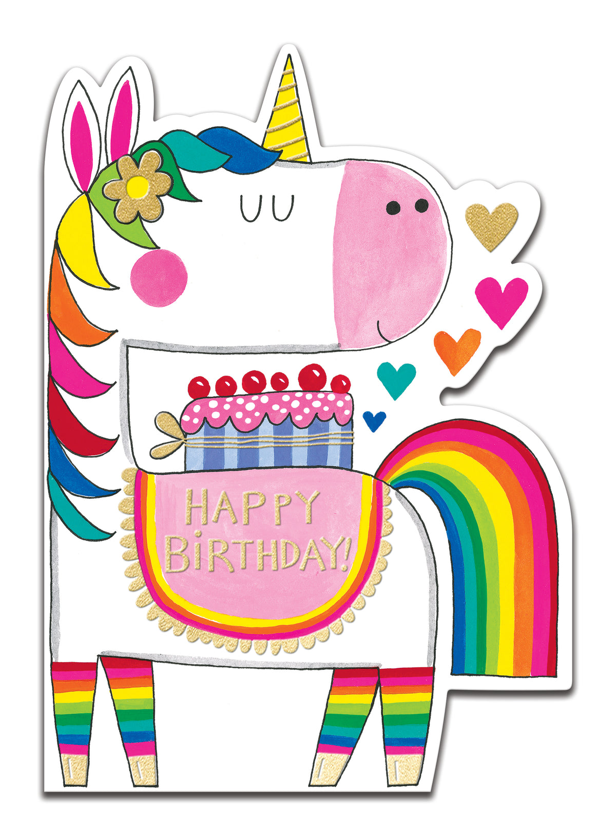 Rainbow Unicorn Cut-Out Birthday Card from Penny Black