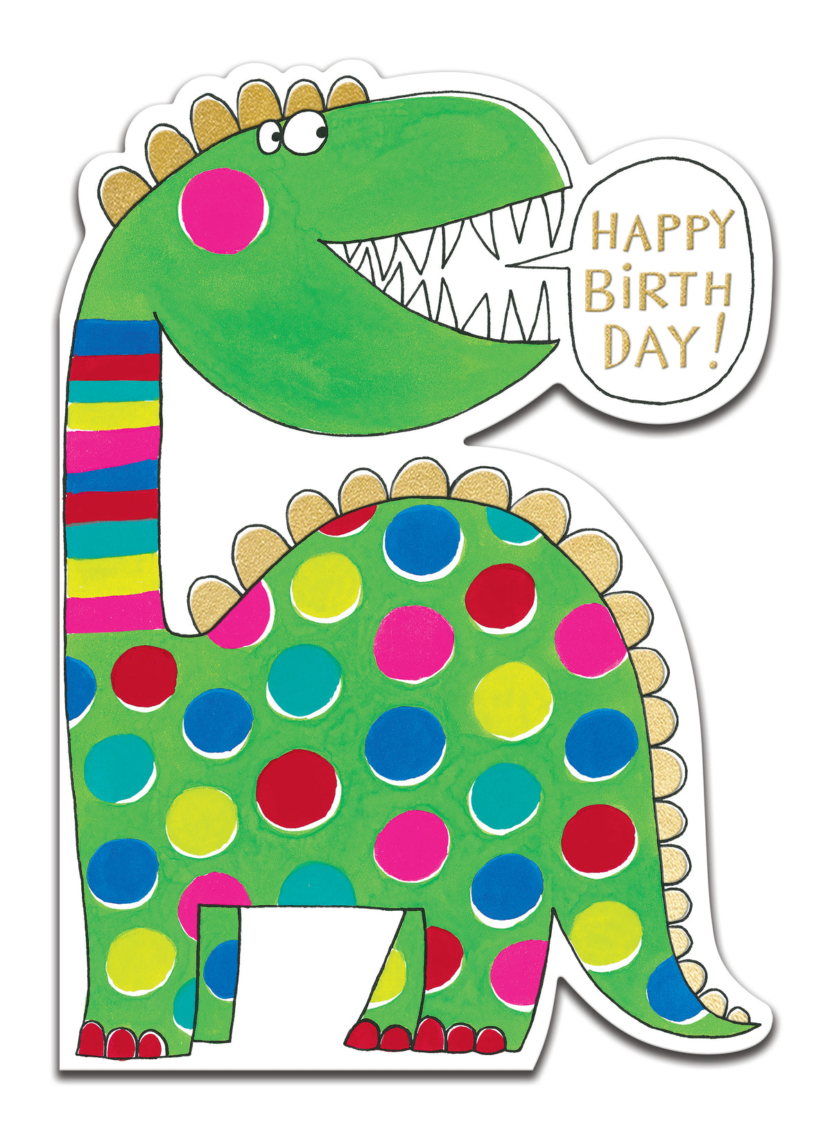 Spotted Dinosaur Cut-Out Birthday Card from Penny Black