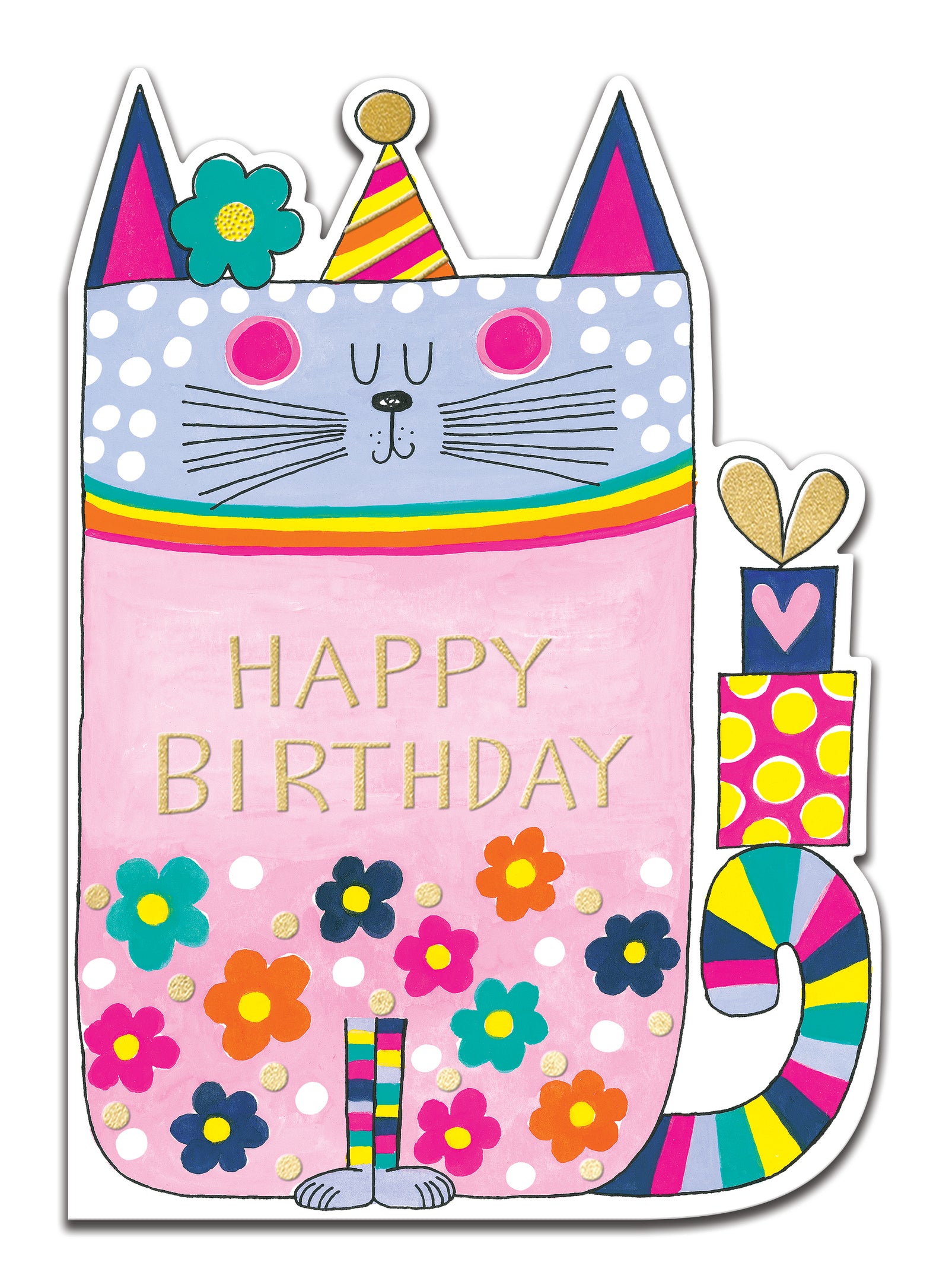 Happy Cat Cut-Out Birthday Card from Penny Black