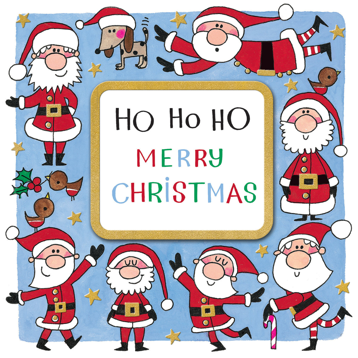 Ho Ho Ho Merry Christmas Santas Card By Penny Black