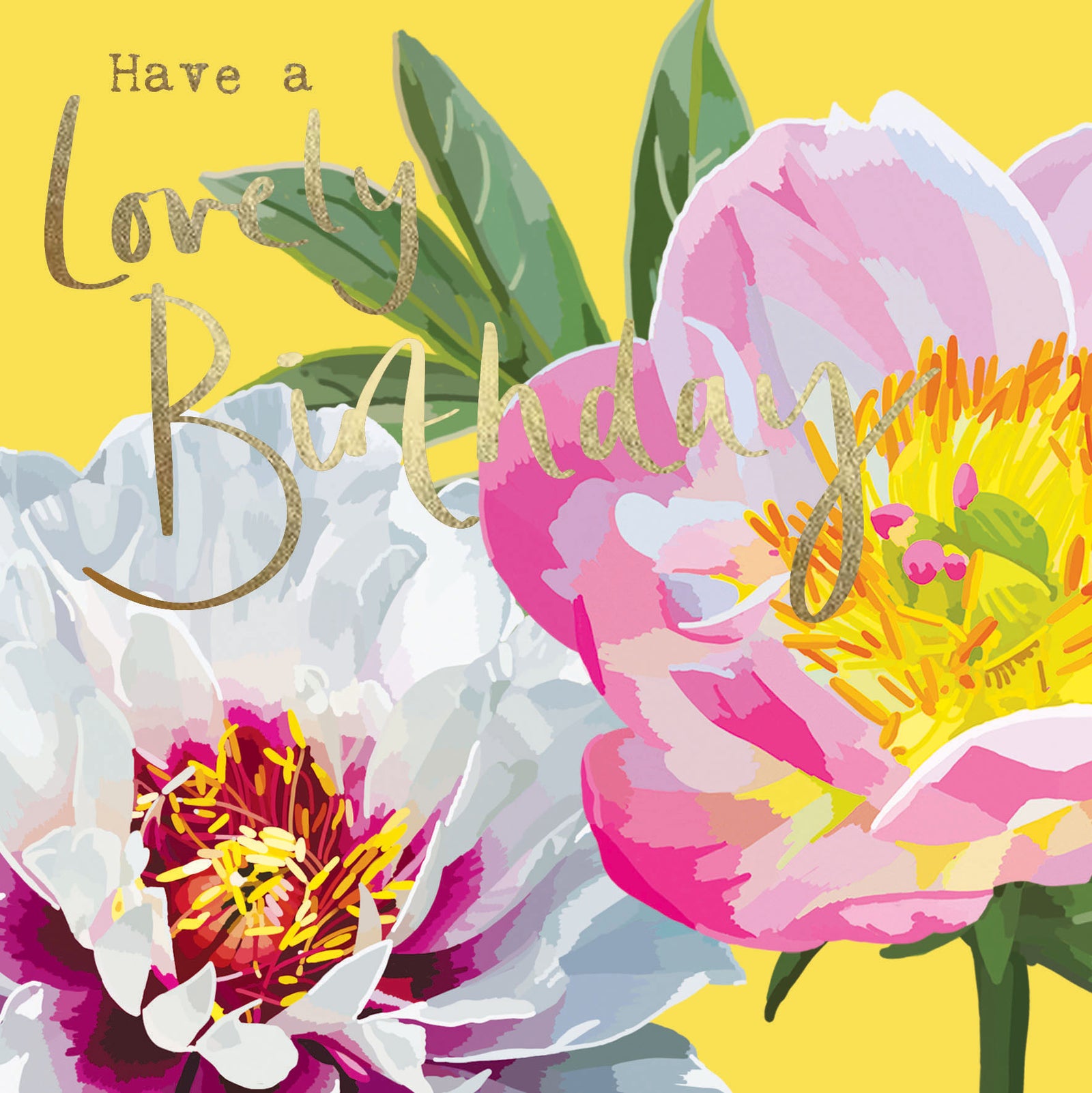 Pink Peonies Have A Lovely Birthday Card from Penny Black
