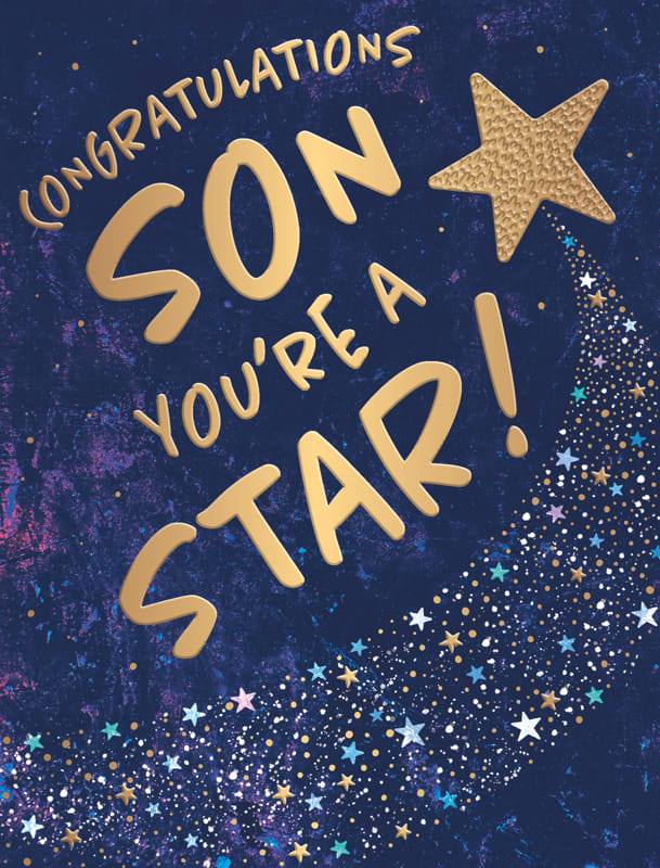 Congratulations Son You're A Star Card