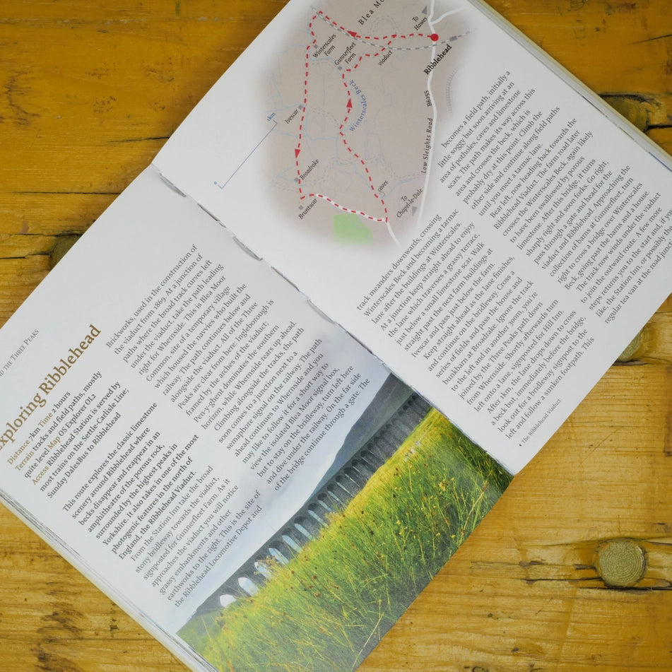 Yorkshire Dales 40 Favourite Walks Book by penny black showing insides