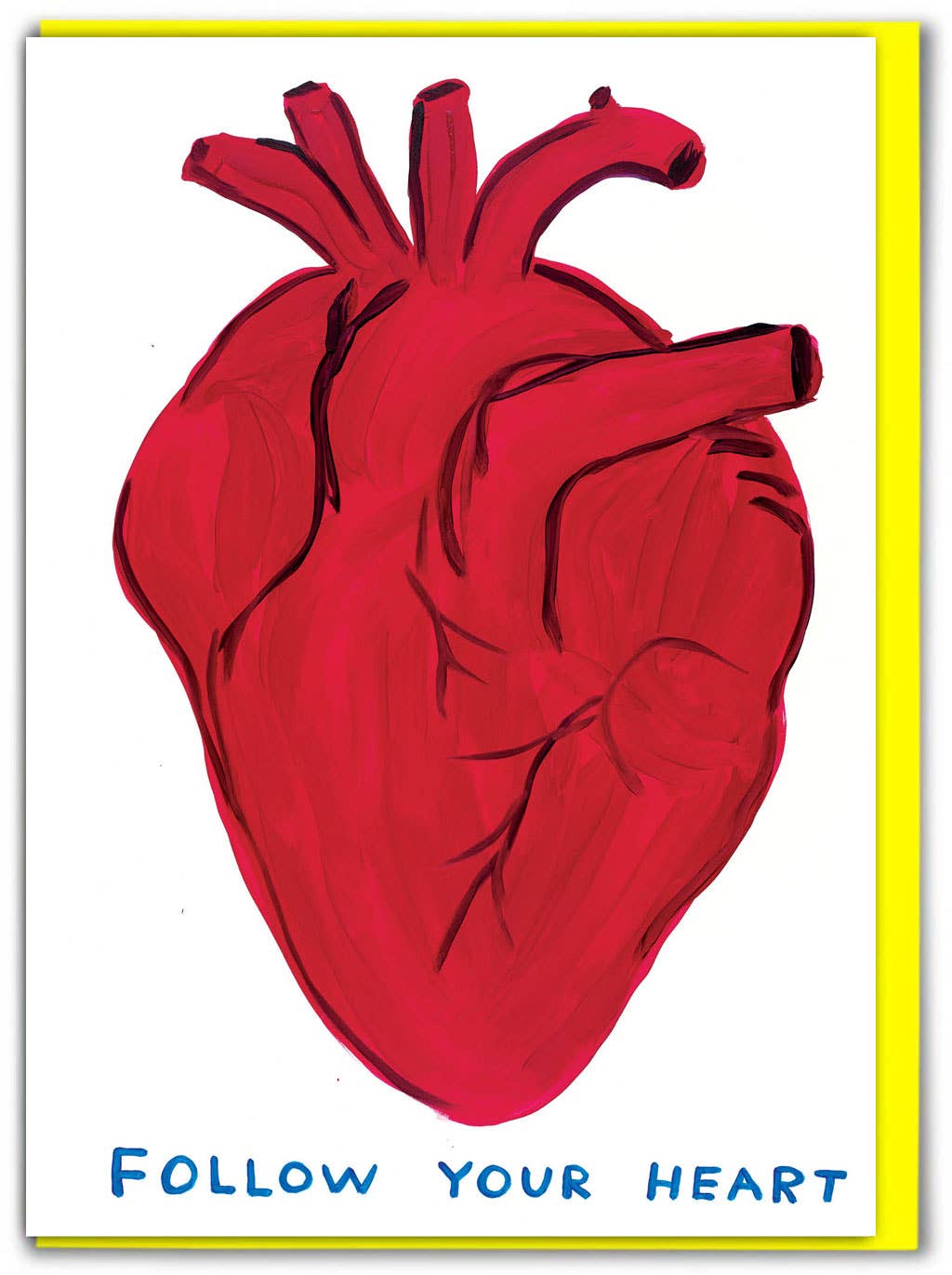 Follow Your Anatomical Heart David Shrigley Valentine's Day Card by penny black