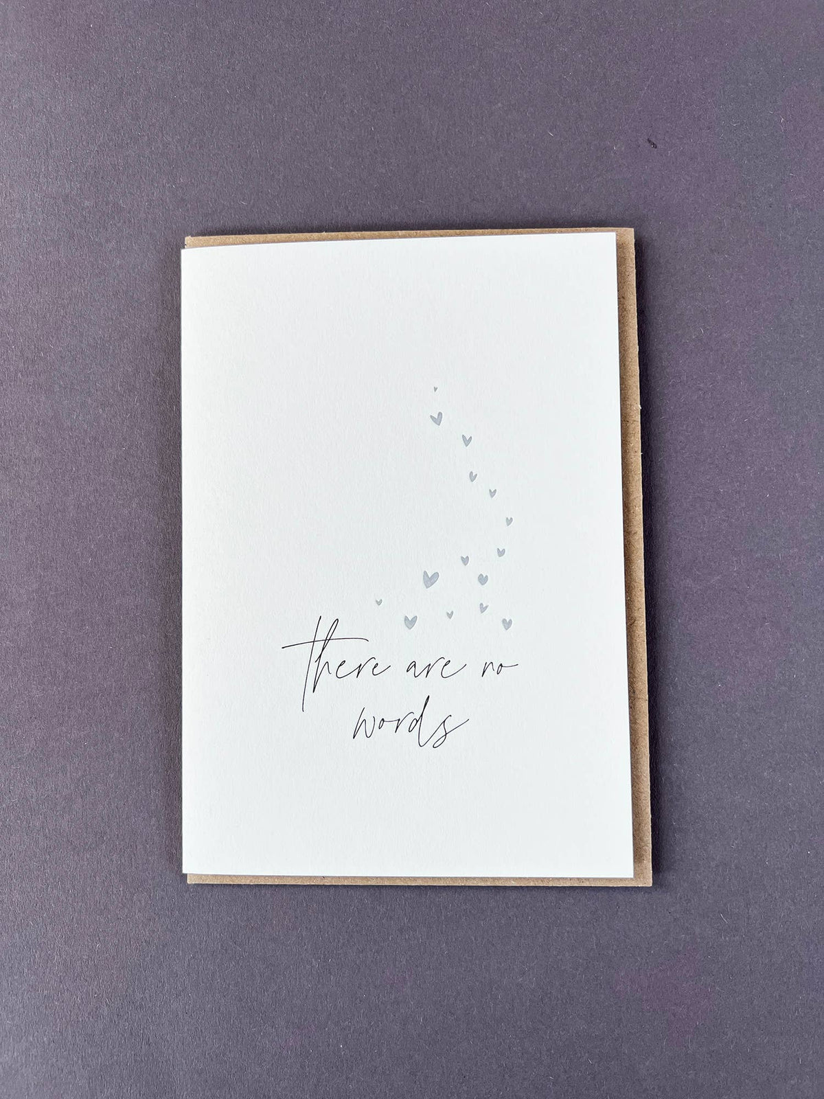 No Words Stars Letterpress Bereavement Card by penny black