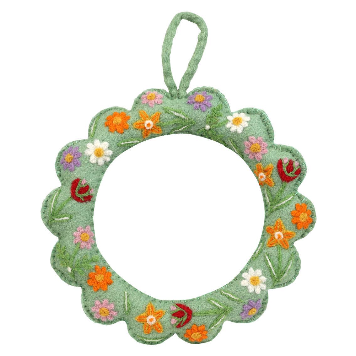 Floral Scalloped Felt Spring Wreath by penny black 