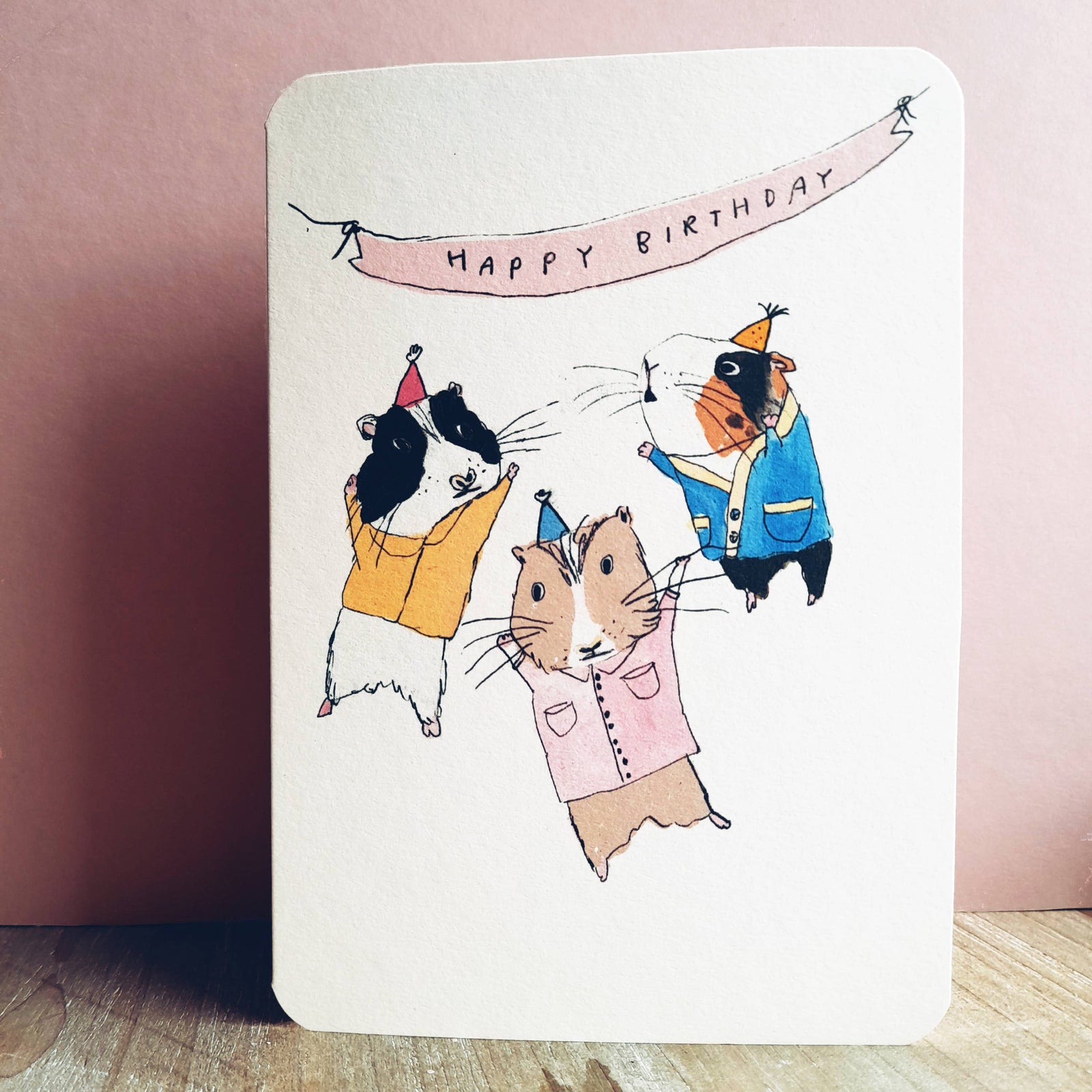 Birthday Guinea Pig Party Card by laura skilbeck at penny black