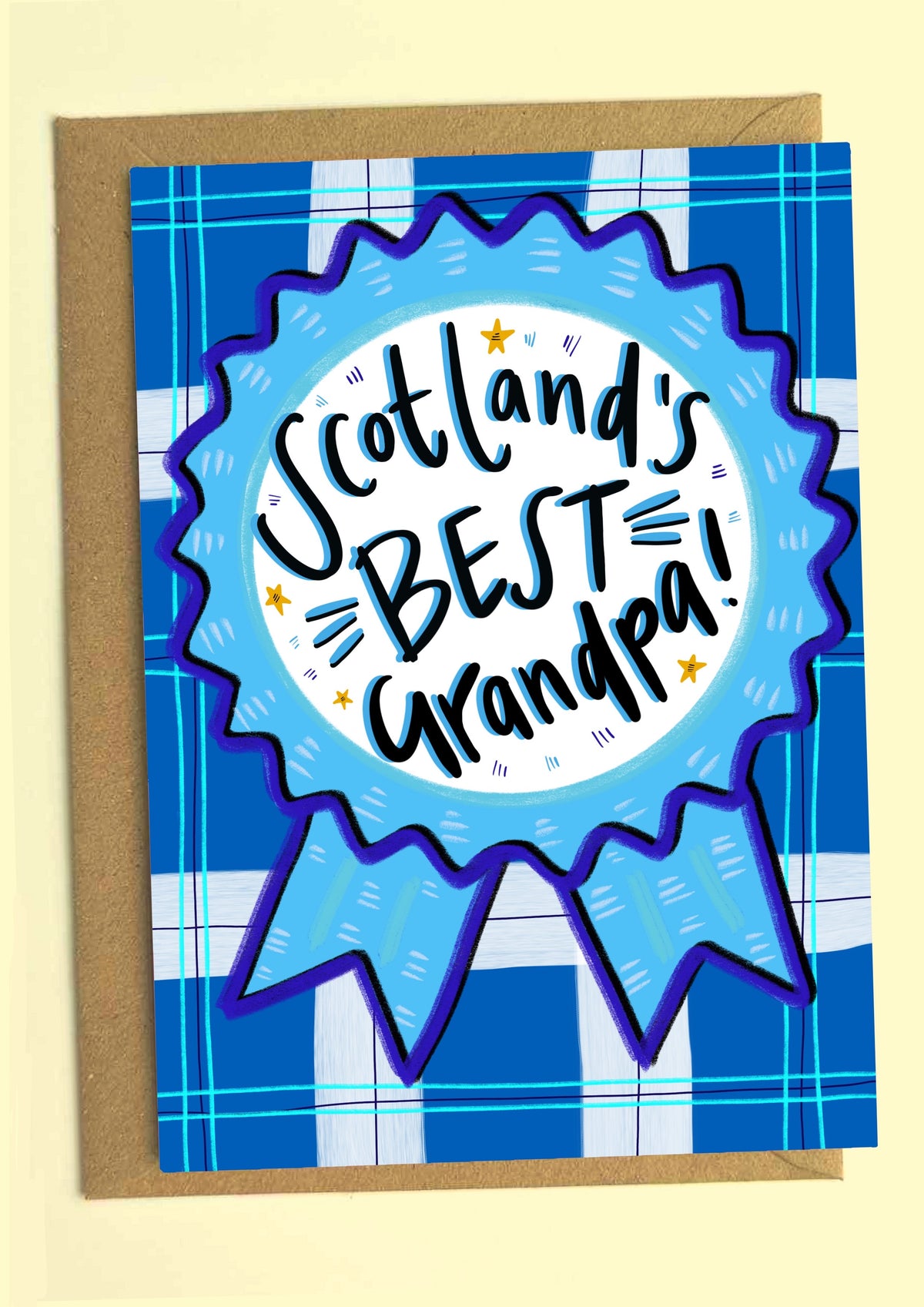 Scotland's Best Grandpa Father's Day Card with envelope by penny black