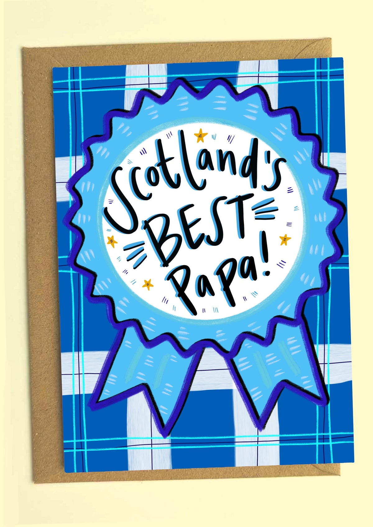 Scotland's Best Papa Father's Day Card with envelope by penny black