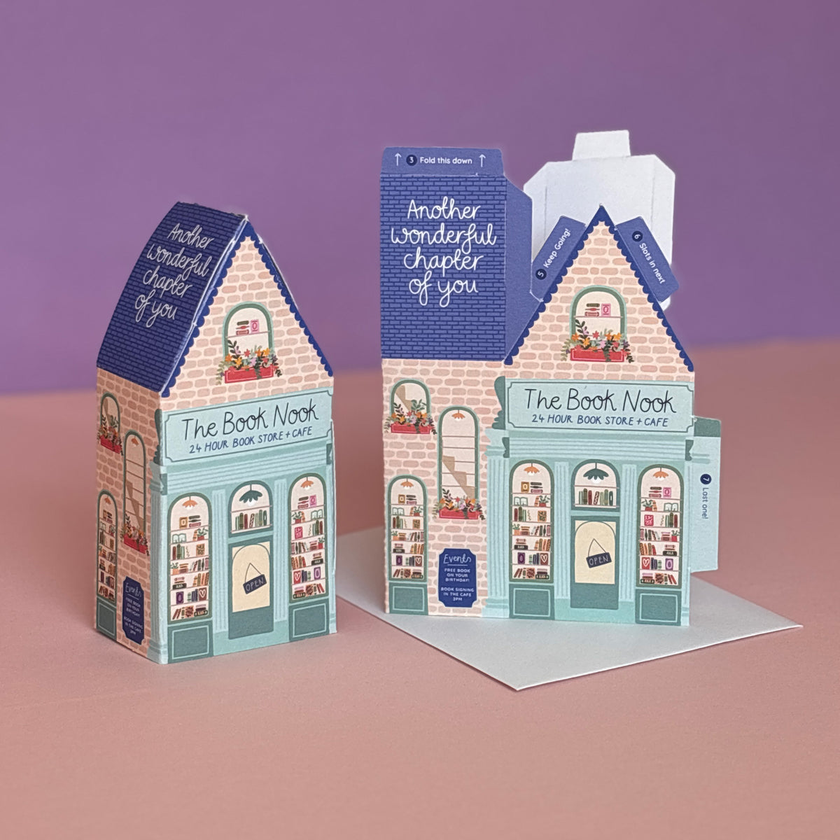 Book Nook 3D Slot Together Birthday Card By Penny Black
