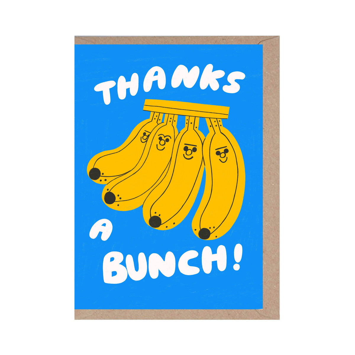Thanks a Bunch Happy Bananas Thank You Card