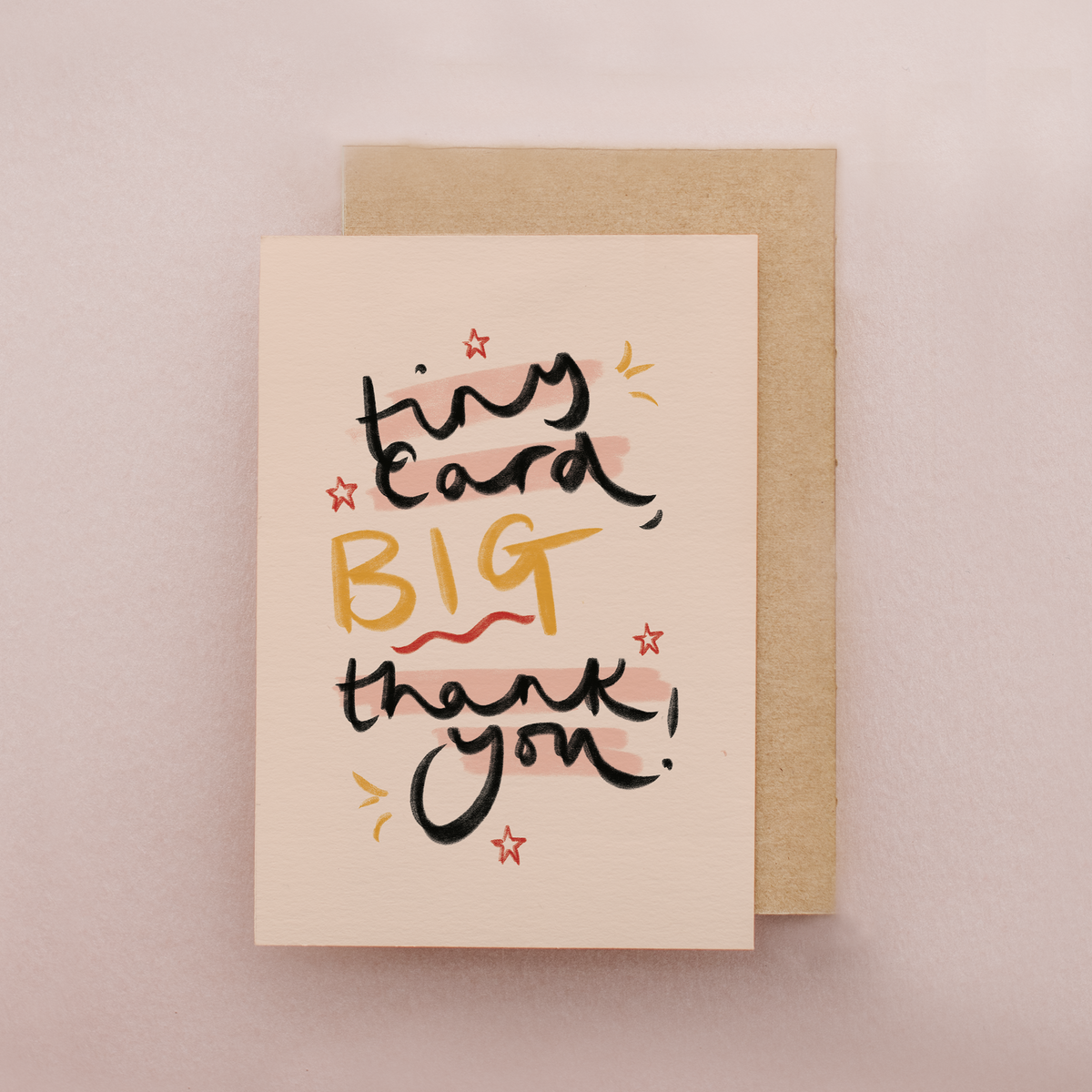 Tiny Card Big Thank You Felt Tips Mini Card by Lib's cards at penny black