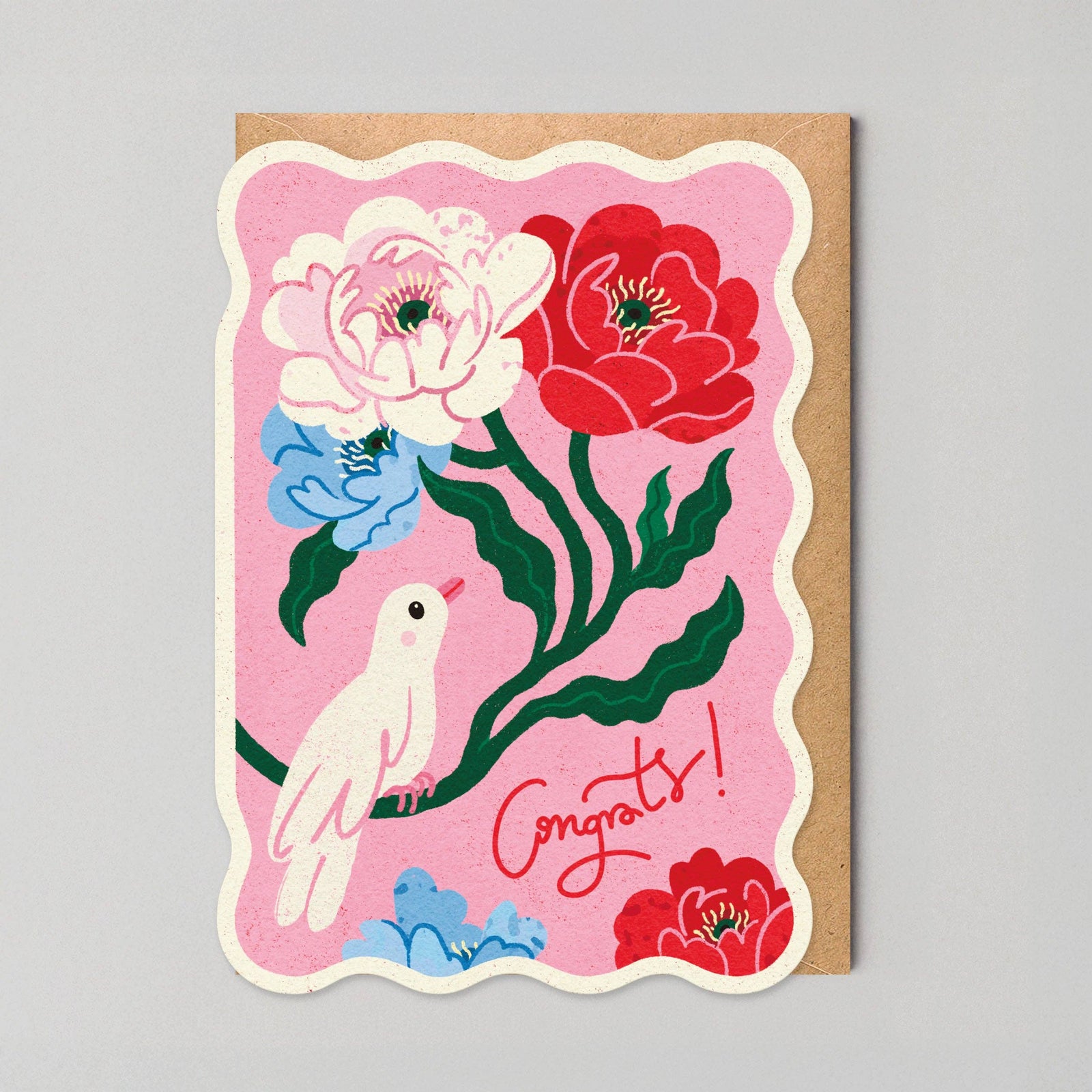 Congrats Floral Scalloped Edge Card by penny black
