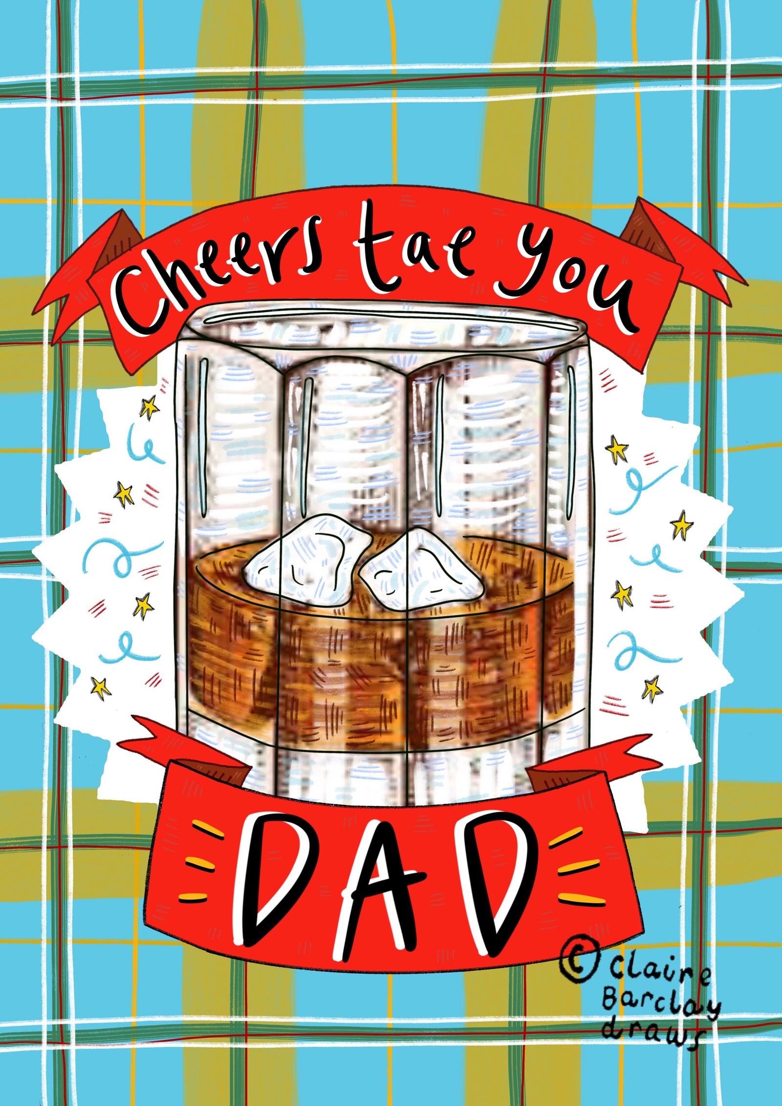 Cheers Tae You Dad Scottish Father's Day Card by penny black
