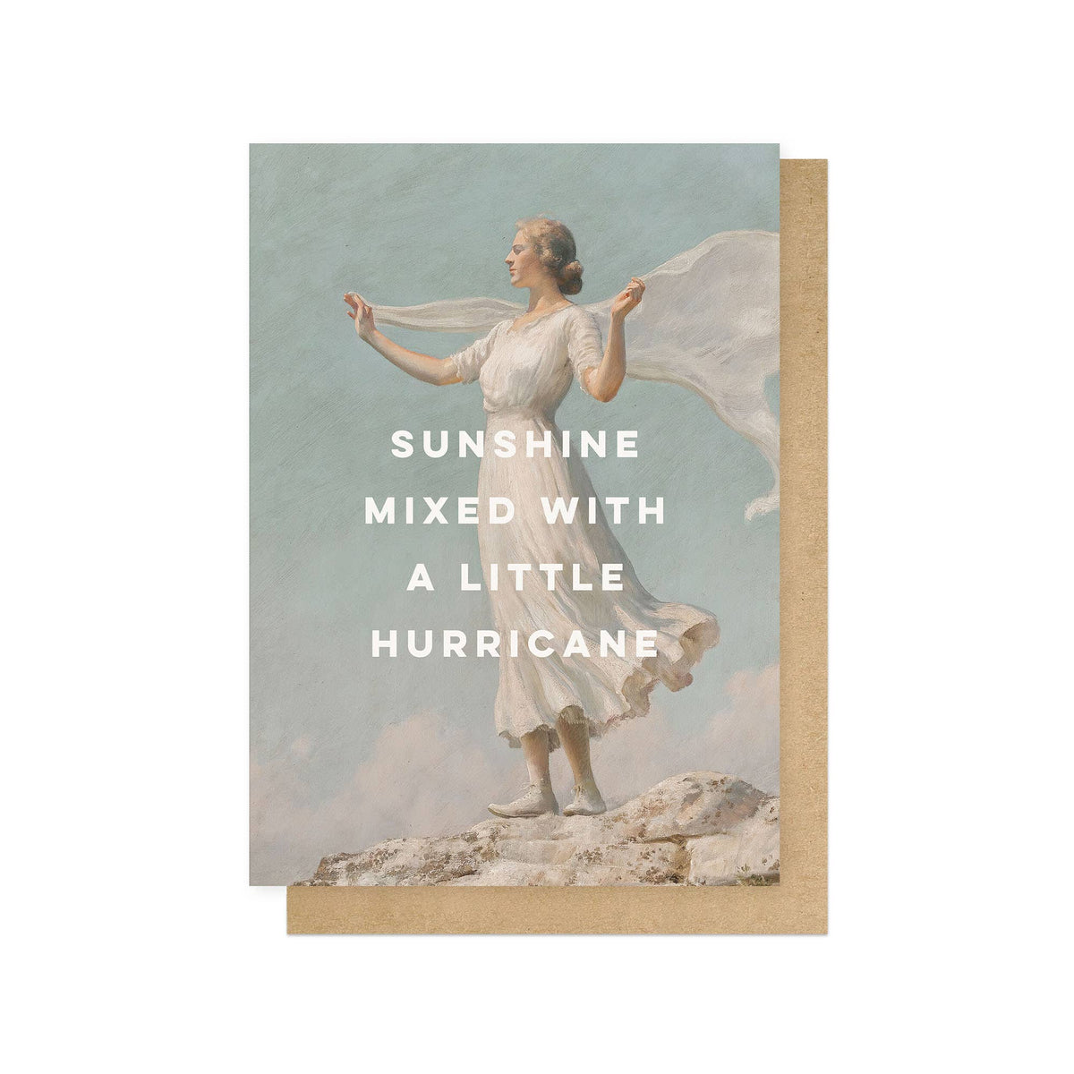 Sunshine and Hurricane Funny Art Card by penny black