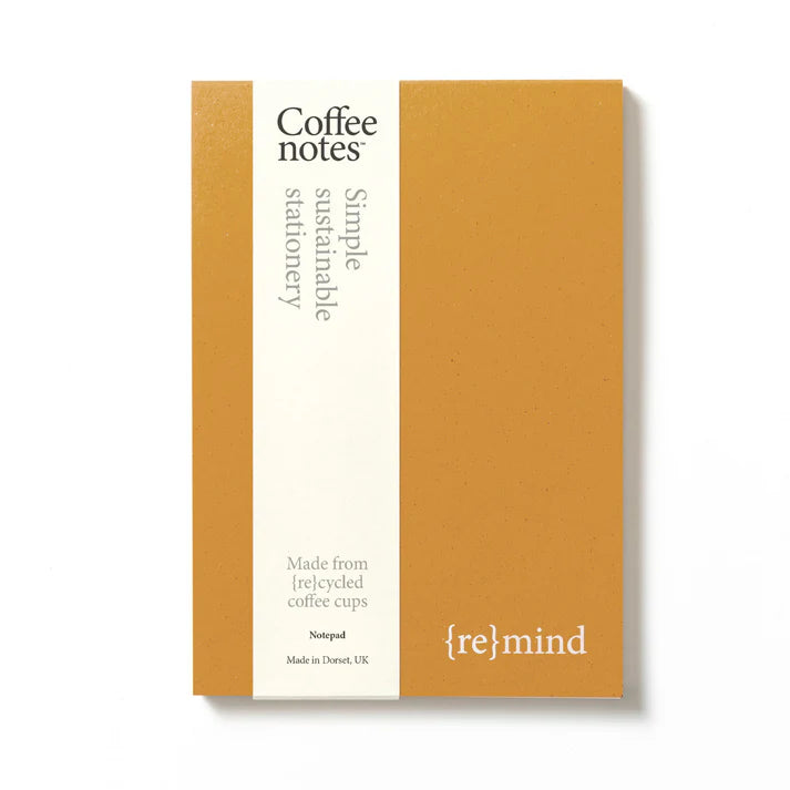 Coffeenotes Sustainable Recycled Medio A5 Organiser Notepad By Penny Black