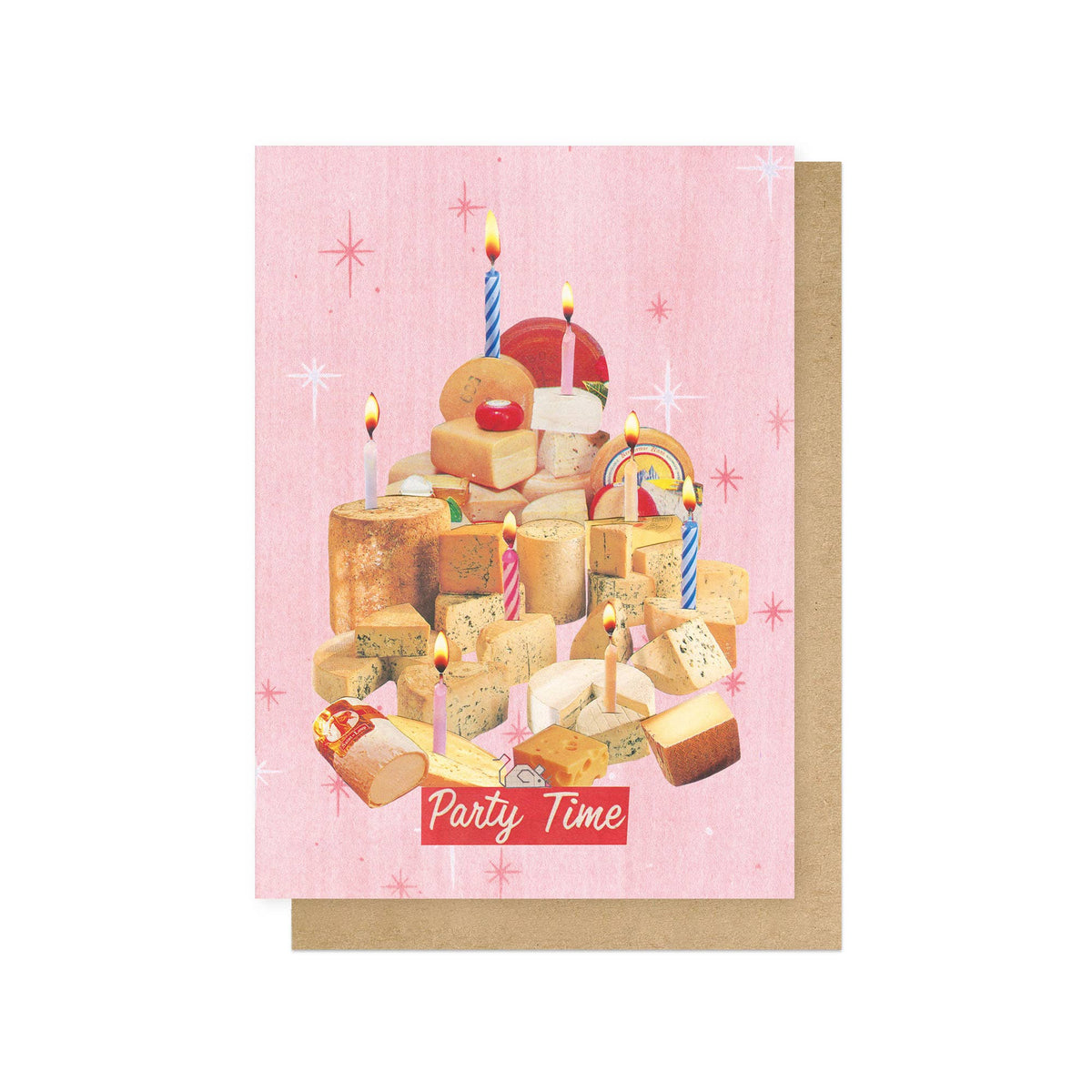 Cheese Party Retro Birthday Card by penny black