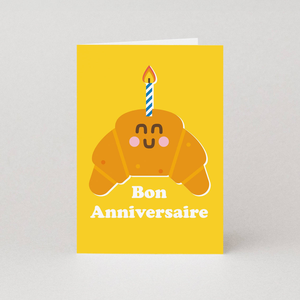 Bon Anniversaire Croissant Birthday Card by penny black