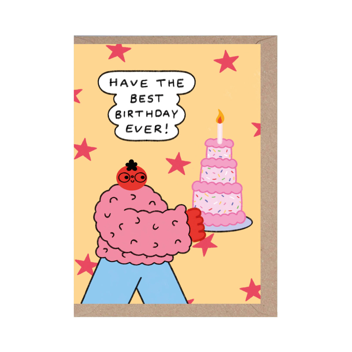 Best Birthday Ever Cake Orange Juice for Dinner Card