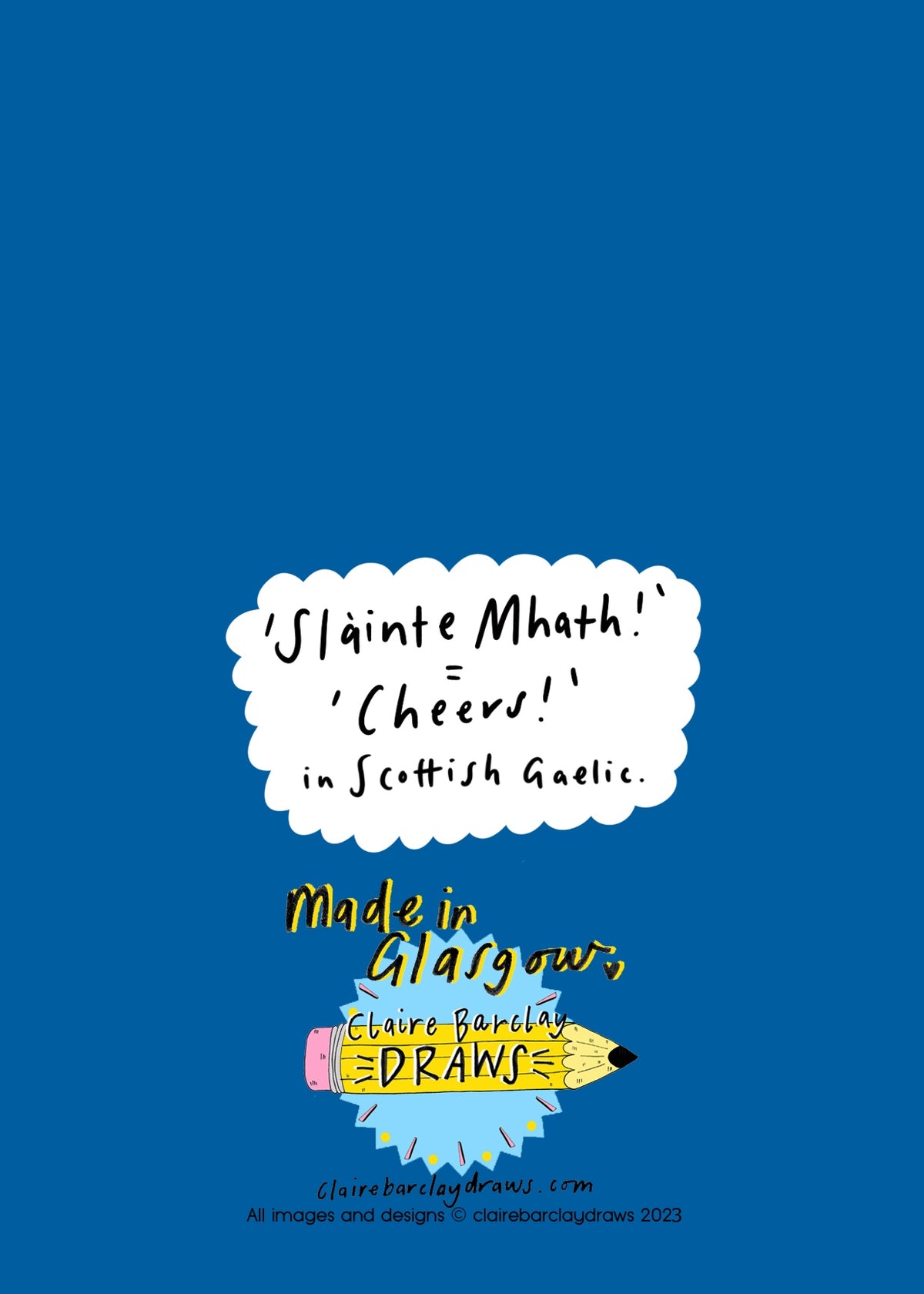 Slainte Mhath Scots Gaelic Celebratory Card