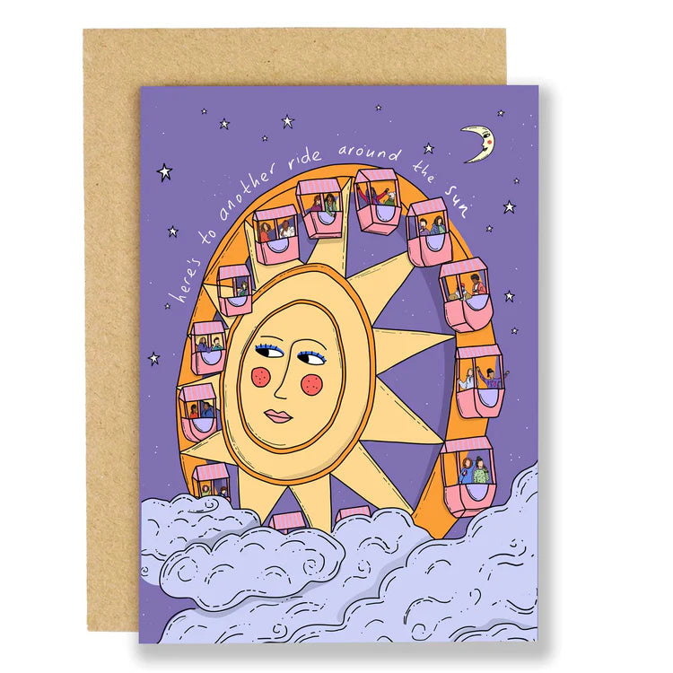 Another Ride Around the Sun Big Wheel Birthday Card by penny black