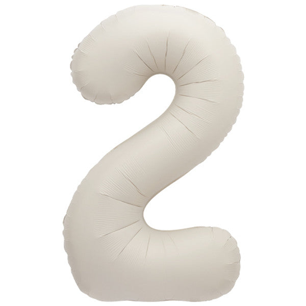 Large 34" Number Foil Balloon number 2 matt nude - Penny Black