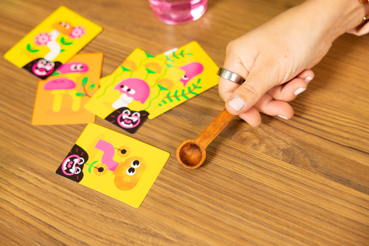 Stomp Stomp Chomp Card Game By Penny Black showing game play