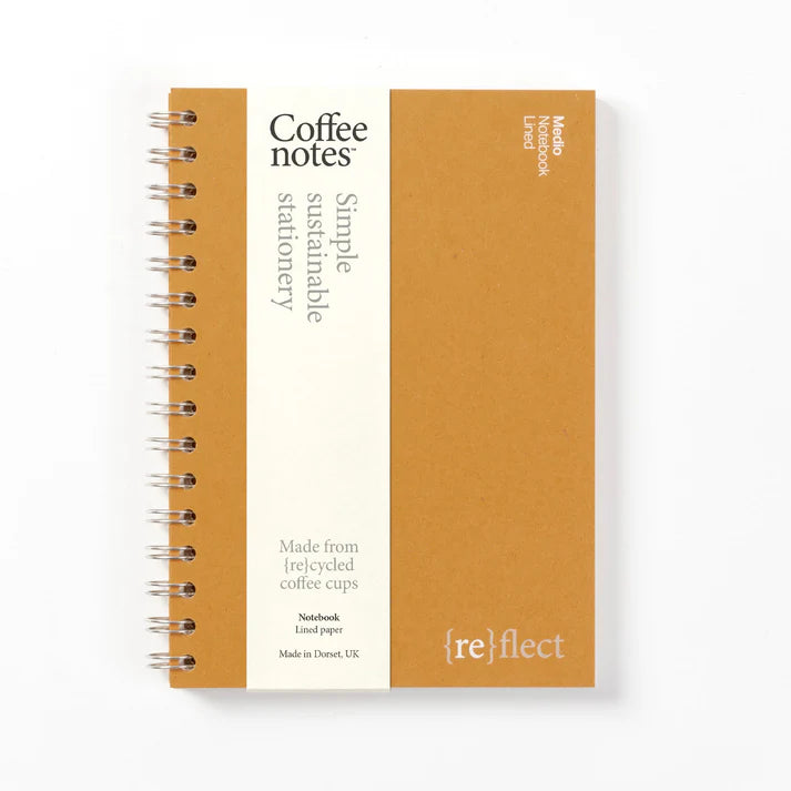 Coffeenotes Sustainable Recycled Medio A5 Wirebound Notebook By Penny Black