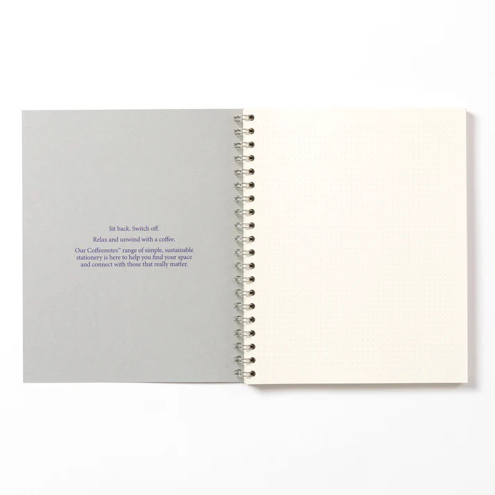 Coffeenotes Sustainable Recycled Medio A5 Wirebound Notebook By Penny Black