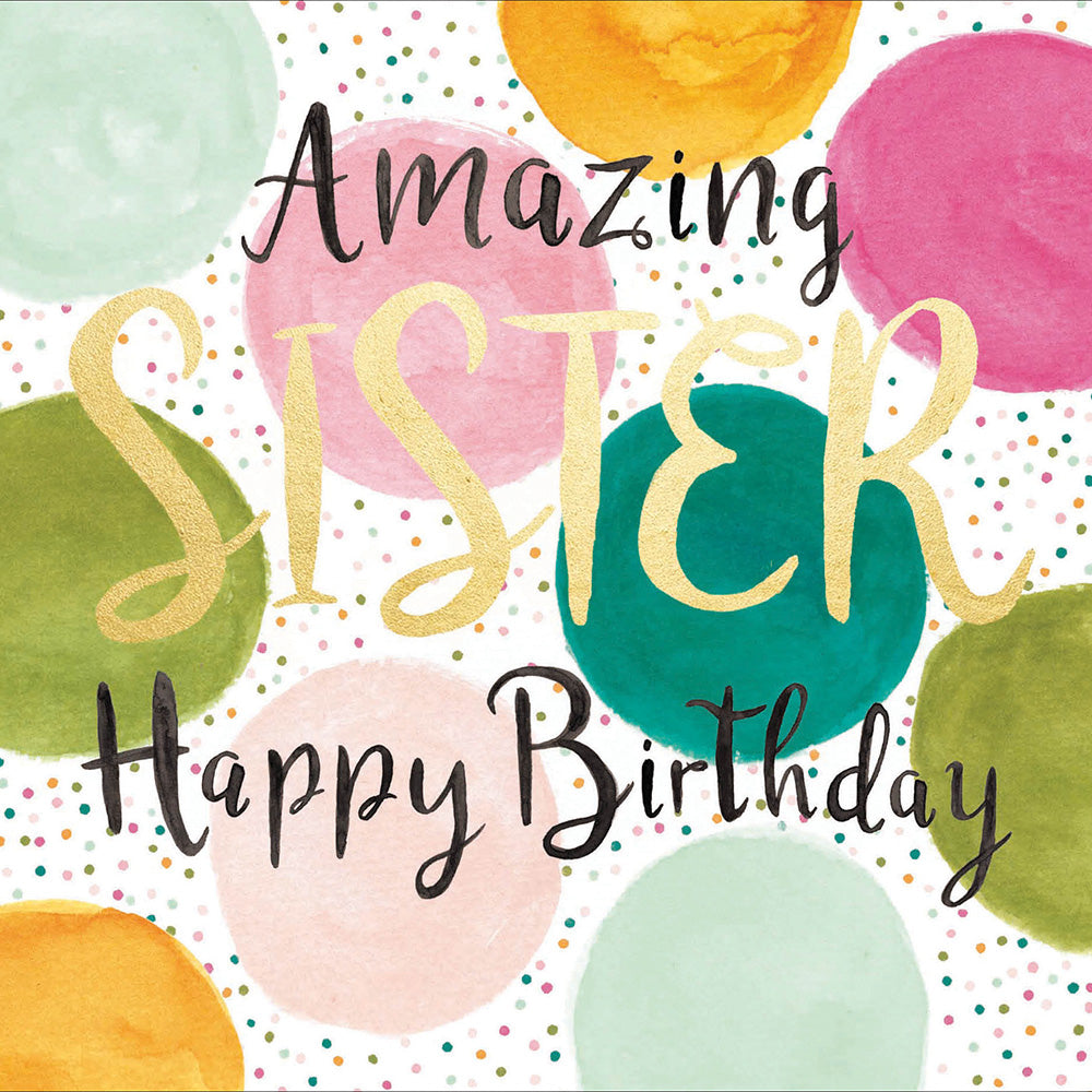 Amazing Sister Colour Splash Birthday Card from Penny Black