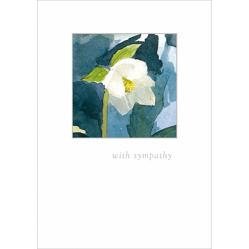 White Hellebore Sympathy Card - Penny Black