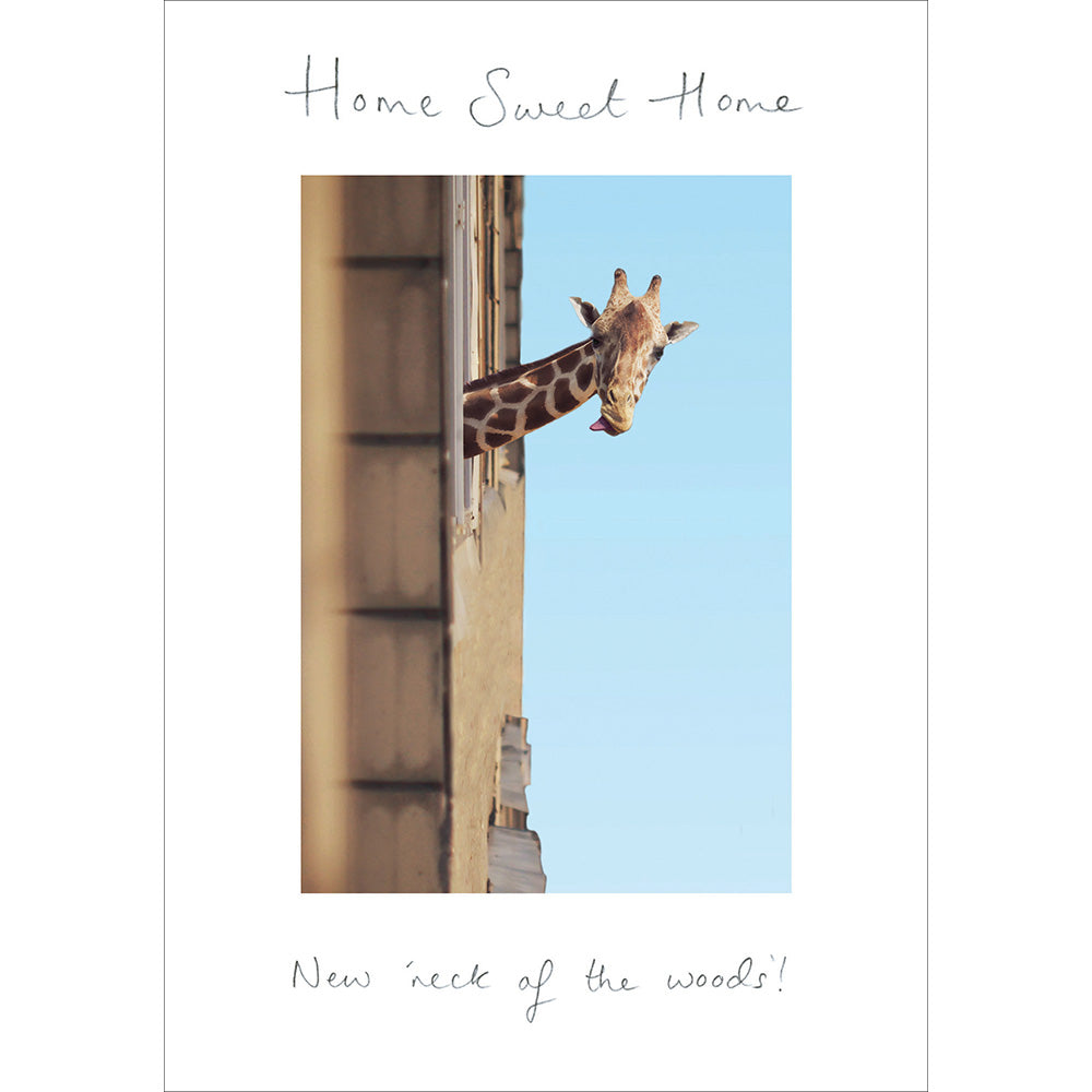 New Home Giraffe Card - Penny Black