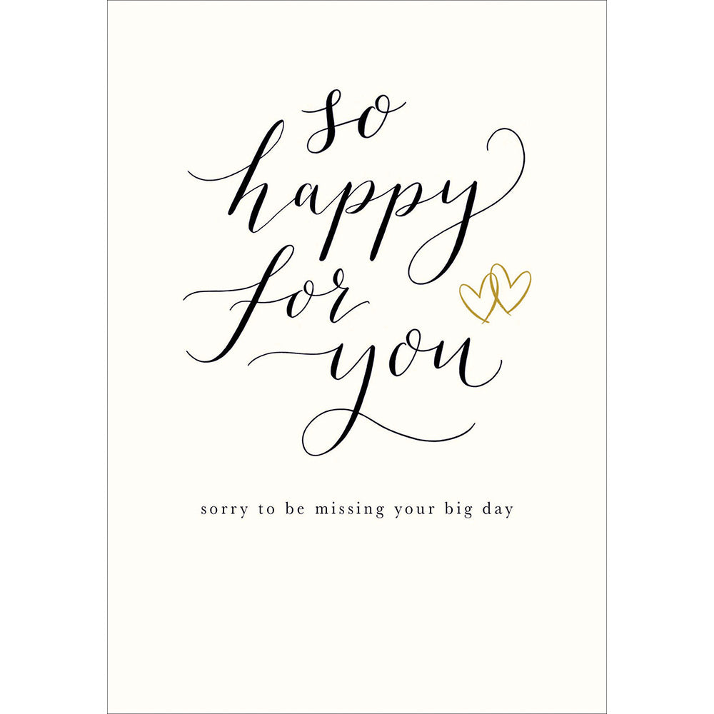 So Happy For You Wedding Regret Card - Penny Black