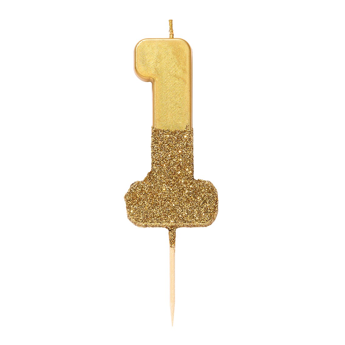 Gold Glitter Number Candle - Penny Black