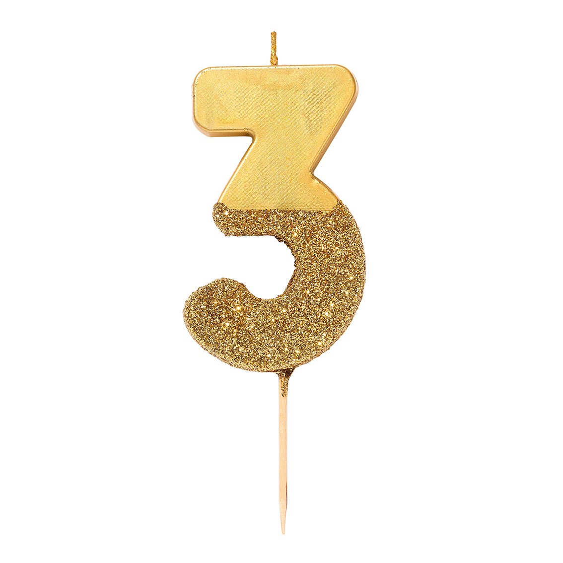 Gold Glitter Number Candle - Penny Black
