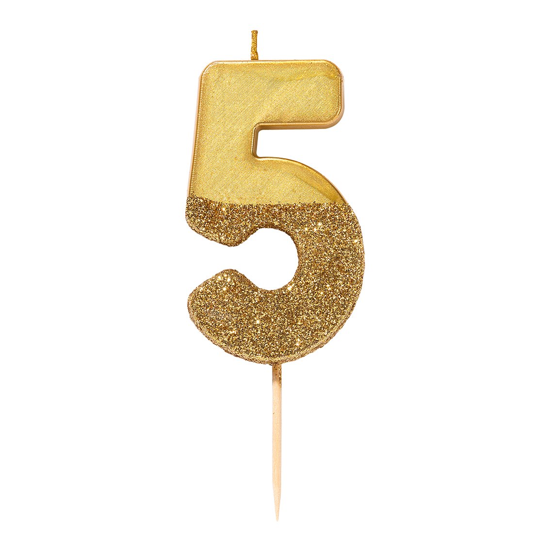Gold Glitter Number Candle - Penny Black